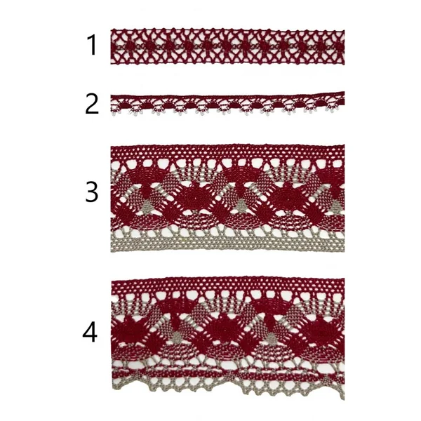 Puntilla y Entredós Rojo PC16-7