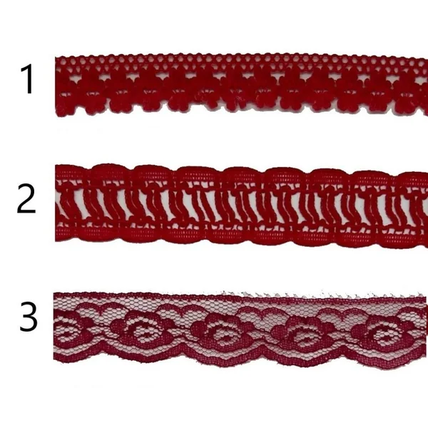 Puntilla y Entredós Rojo PC17-1