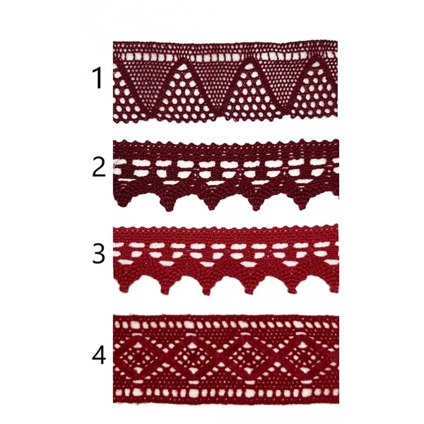 Puntilla y Entredós Rojo PC17-3