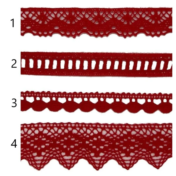 Puntilla y Entredós Rojo PC17-5