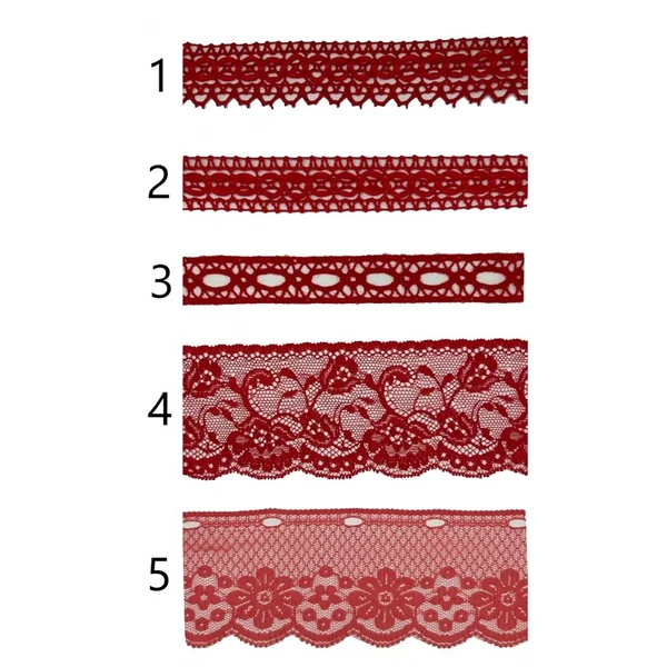 Puntilla y Entredós Rojo PC17-7