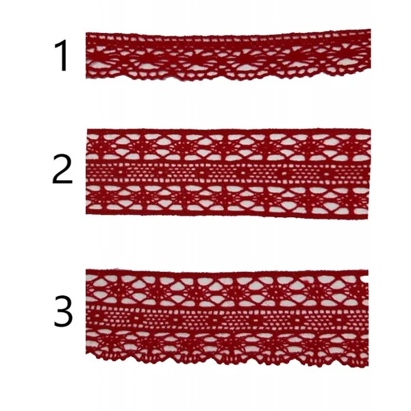 Puntilla y Entredós Rojo PC17-9