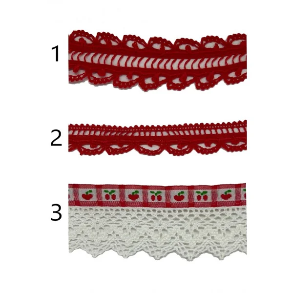 Puntilla y Entredós Rojo PC18-5