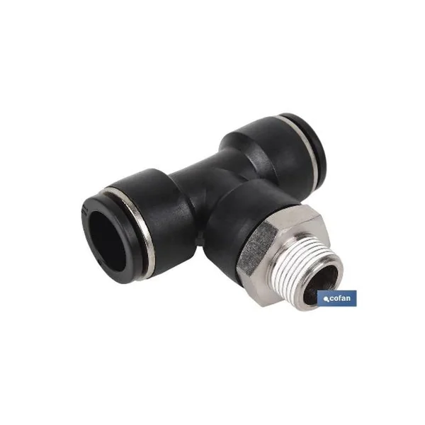 Racor roscado plastico t , t-14, r-1/2