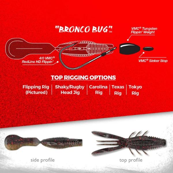 Rapala Bronco Bug - 10 cm (4") Green Pumpkin - Imagen 2