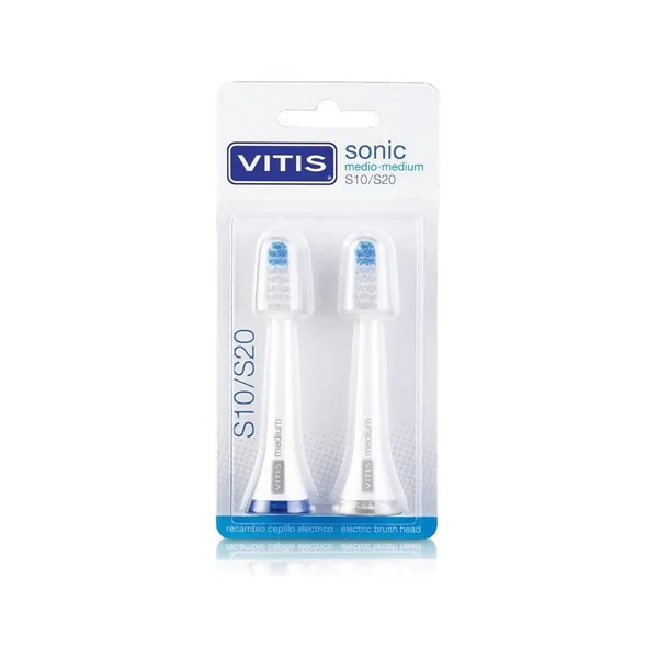 Recarga para Cepillo de Dientes VITIS Sonic Electric S10S20 Medium Refill