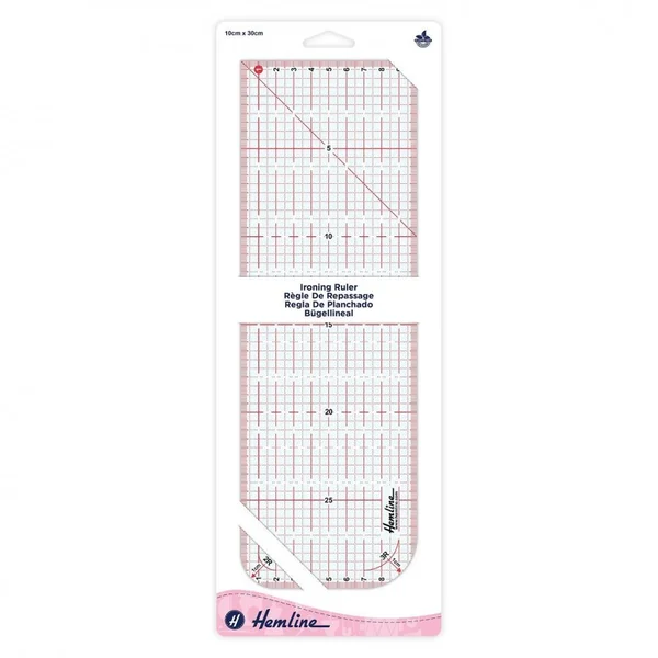 Regla para Planchar Hemline - Fibra de Vidrio Fenólica 10x30 cm