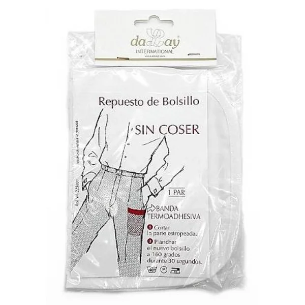 Repuesto bolsillo grande blanco