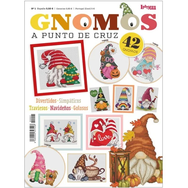Revista Gnomos a Punto de Cruz - 42 Proyectos para Bordar
