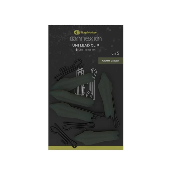RIDGE MONKEY CONNEXION UNI LEAD CLIPS CAMO GREEN