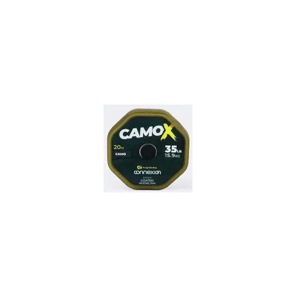 RIDGEMONKEY CamoX Stiff Coated Hooklink 35lb - Arapaima Fishing