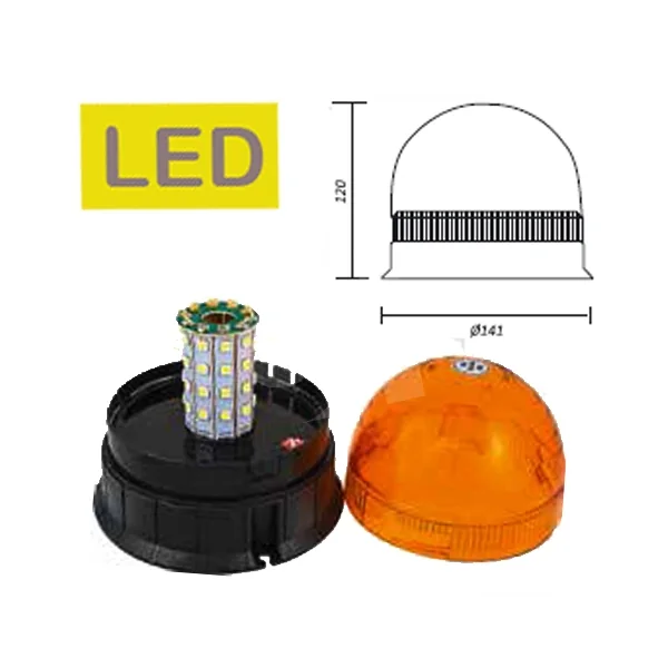 ROTATIVO ELECTRA PLANO LED 12-24V