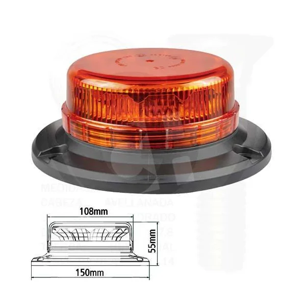 ROTATIVO LED FIJO COMPACTO