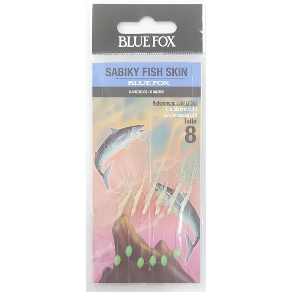 Sabiki Metralleta Piel Fluo 06