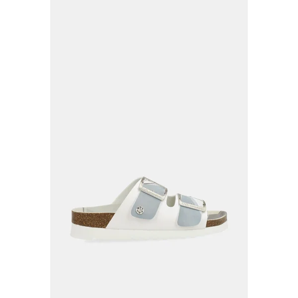 Sandalias bio azul y blancas