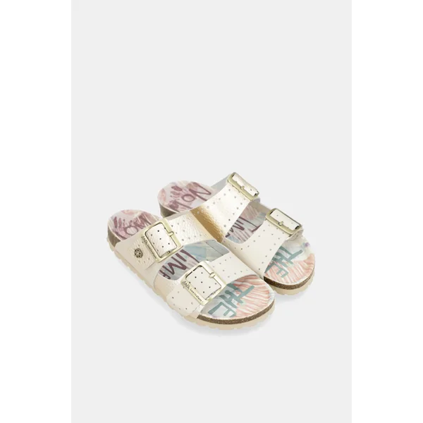Sandalias bio de mujer dorado - Imagen 2