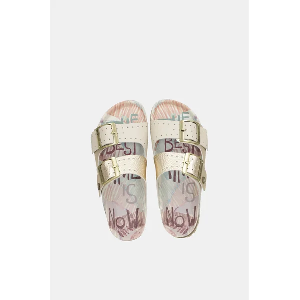 Sandalias bio de mujer dorado - Imagen 5
