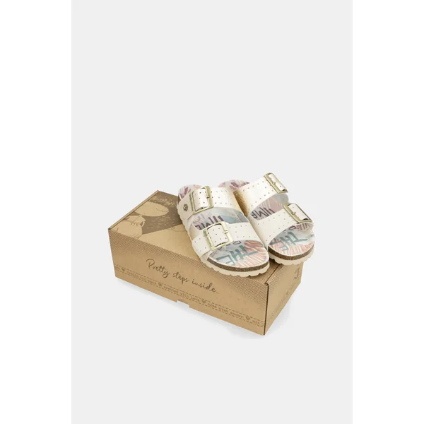 Sandalias bio de mujer dorado - Imagen 6