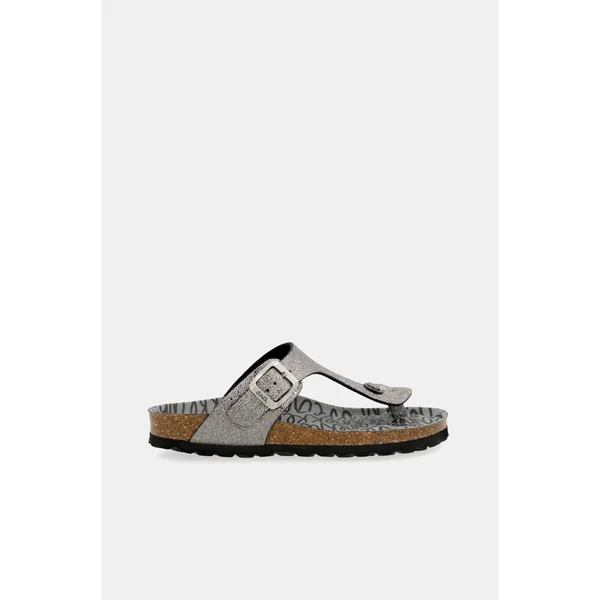 Sandalias bio de mujer plata