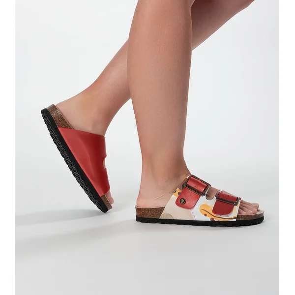 Sandalias bio multicolor rojas - Imagen 3