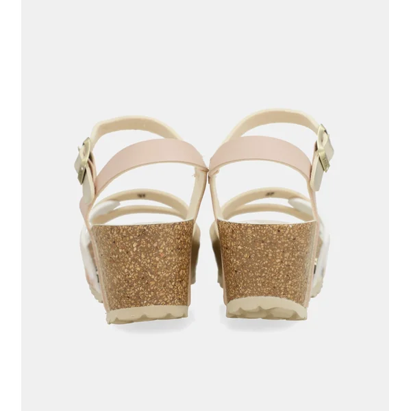 Sandalias de cuña bio tiras blancas - Imagen 3