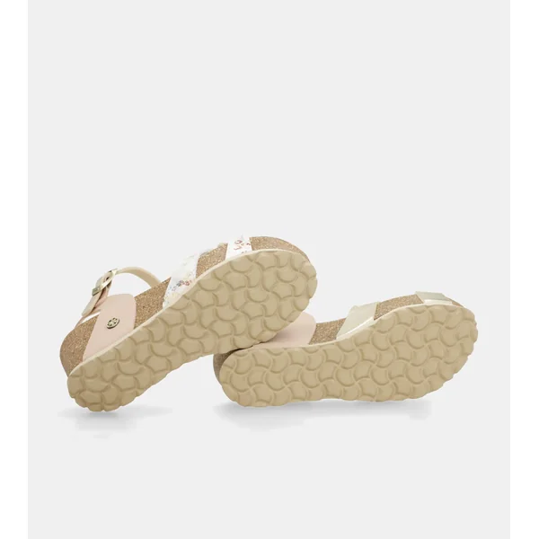 Sandalias de cuña bio tiras blancas - Imagen 4