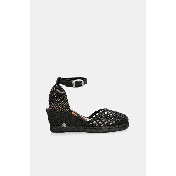 Sandalias de cuña negras Alma