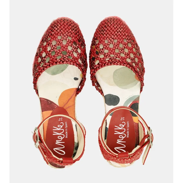 Sandalias de cuña rojas Alma - Imagen 4