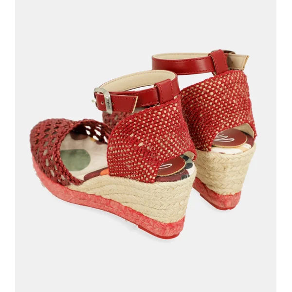 Sandalias de cuña rojas Alma - Imagen 5