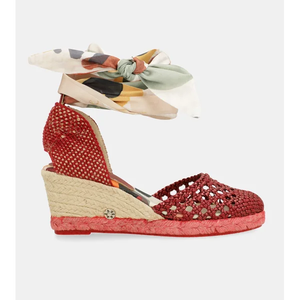 Sandalias de cuña rojas Alma - Imagen 6