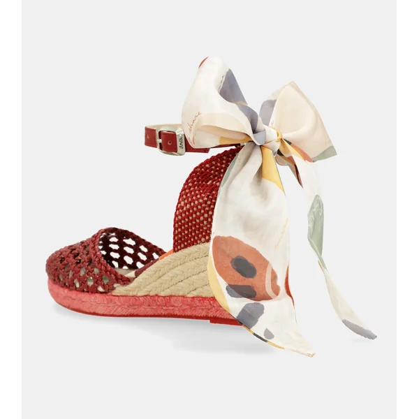 Sandalias de cuña rojas Alma - Imagen 8