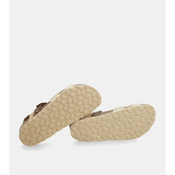 Sandalias oro y marrón - Imagen 5
