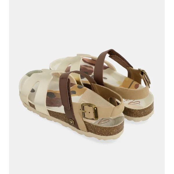 Sandalias oro y marrón - Imagen 7
