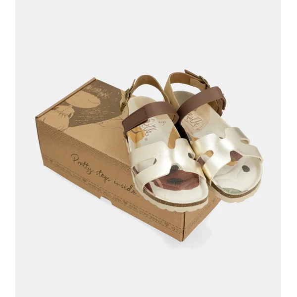 Sandalias oro y marrón - Imagen 9