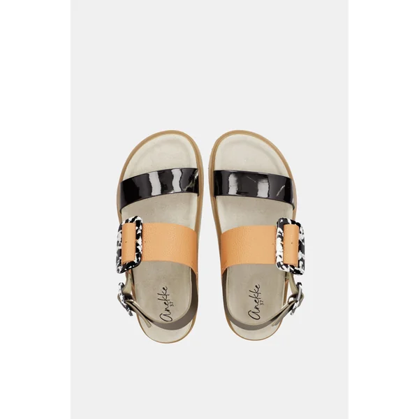 Sandalias plataforma naranjas y negras - Imagen 8