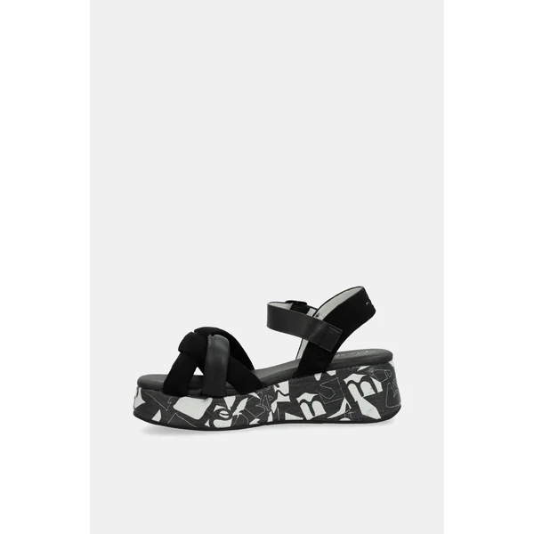 Sandalias plataforma negras y blancas - Imagen 4