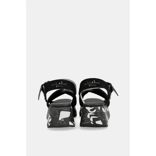 Sandalias plataforma negras y blancas - Imagen 5