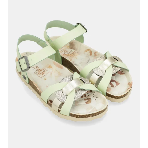 Sandalias tiras verde Memories - Imagen 4