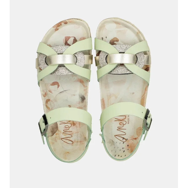 Sandalias tiras verde Memories - Imagen 6