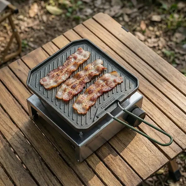 Sartén cuadrada de parrilla para camping