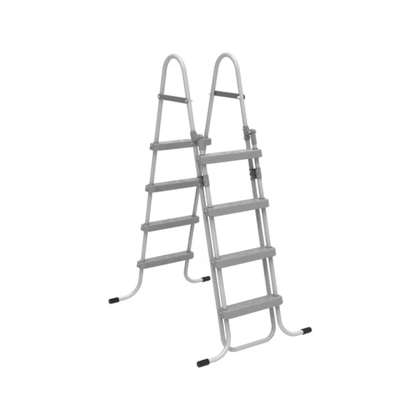 Scala per piscina "Milo" con sistema di sicurezza per bambini - Grigio