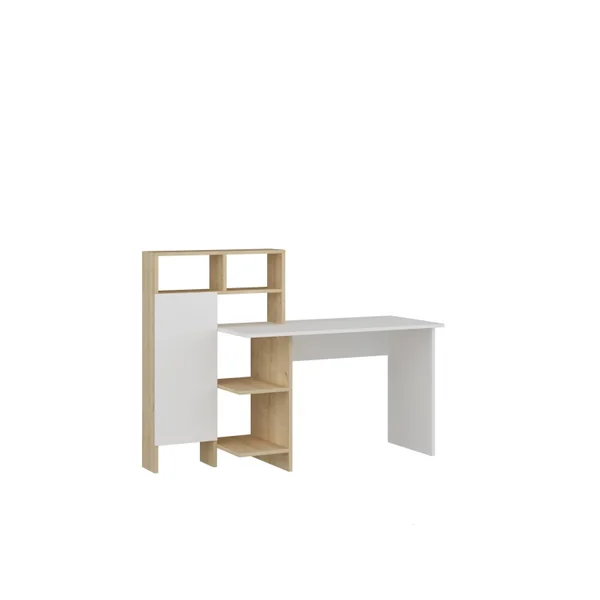 Scrivania in legno "Bugra" - 135 x 60 x 111 cm - Bianco