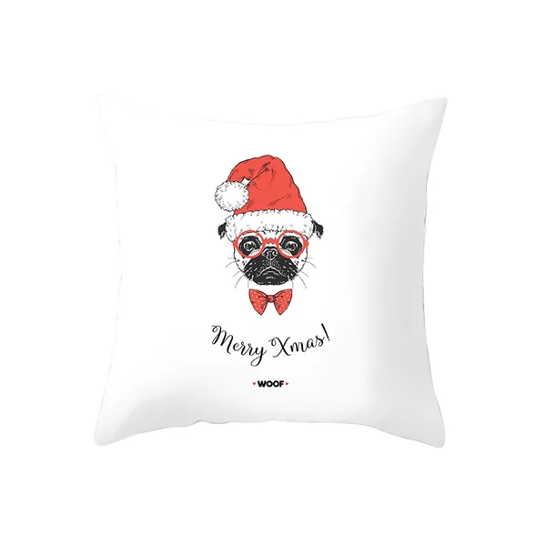 Serie de Funda Decorativa de Almohada Perro de Navidad
