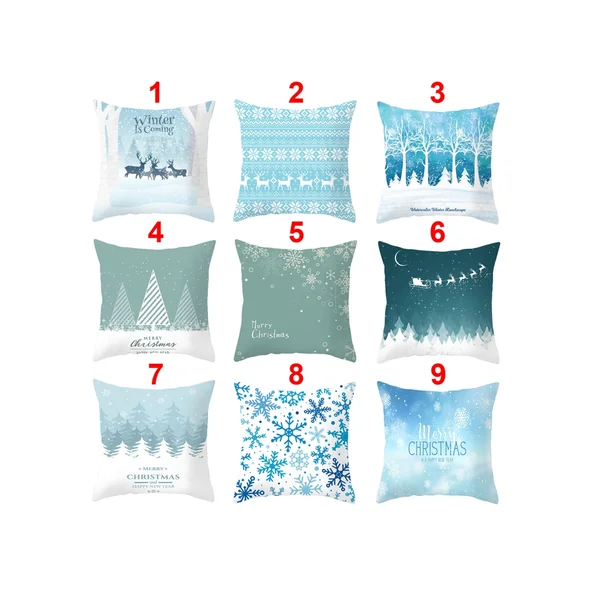 Serie Navideña Nieve Funda de Almohada