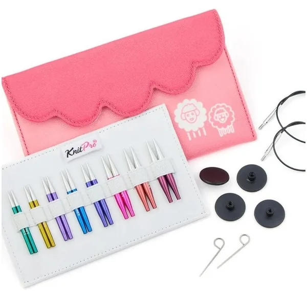 Set agujas circulares intercambiables mini KnitPro Zing 5 cm