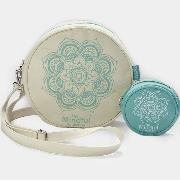 Set de 2 Bolsos Circulares KnitPro Mindful - Diseño Mandala para Labores