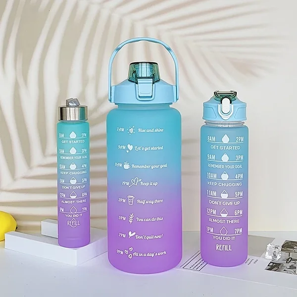Set de 3 Botellas Deportivas con Degradado