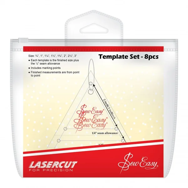 Set de 8 Mini Plantillas Triangulares Sew Easy para Patchwork