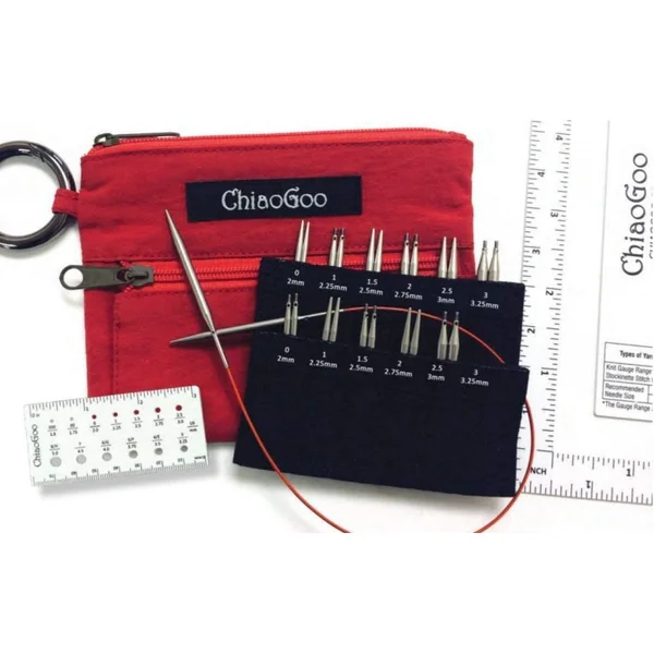Set de Agujas Circulares Intercambiables ChiaoGoo TWIST Shorties