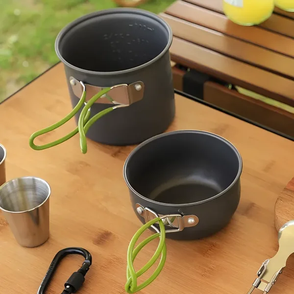 Set de ollas de cocina para camping